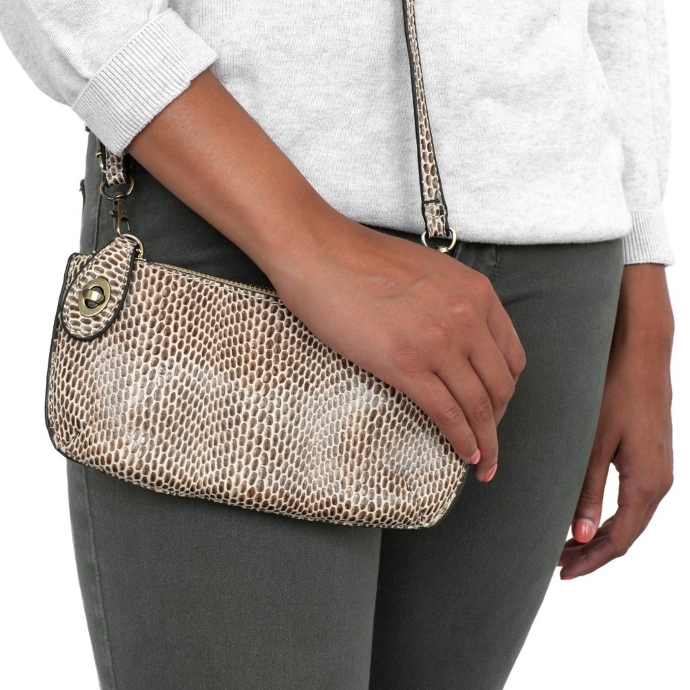 Joy Susan | NWOT Python Mini Wristlet Clutch